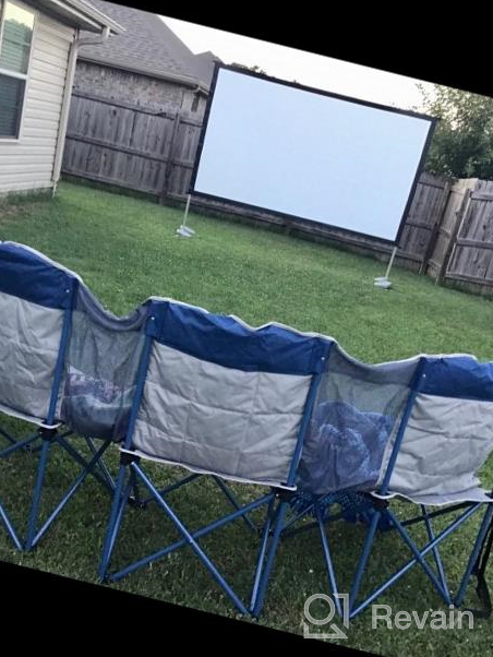 img 1 attached to JWSIT 135-Inch Outdoor Movie Screen: Upgraded 3-Layer PVC 16:9 Projection Screen & Stand Bundle - Portable Video Screen For Home Theater Or Backyard Movie Nights, With Carrying Bag Included review by Steve Waldbillig