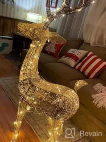 img 5 attached to Добавьте шарма в свой дом с рождественским украшением PEIDUO в виде оленя с подсветкой