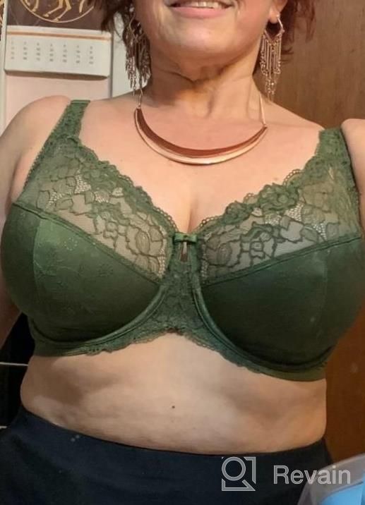 img 1 attached to DELIMIRA Women'S Plus Size Full Coverage Unlined Minimizer Lace Bra - Underwire Support review by Jacki Beauchene