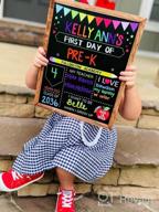 img 1 attached to My 1St Day Of School Chalkboard Sign Photo Prop 10X12 Inch Double Sided Back To School Board For Kids Girls Boys - First & Last Day Wooden Boards Of Preschool Kindergarten review by Jeffrey Crutcher