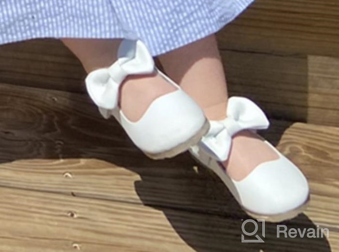 img 1 attached to 👸 Charming Little Ballerina Princess Wedding Shoes for Toddler Girls review by Brandon Thompson