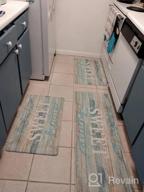 img 1 attached to Anti-Fatigue Kitchen Floor Mats Set Of 2 - Waterproof, Cushioned & Easy To Clean Comfort Standing Rug For Sweet Home Kitchen (Green) review by Casey Yuh
