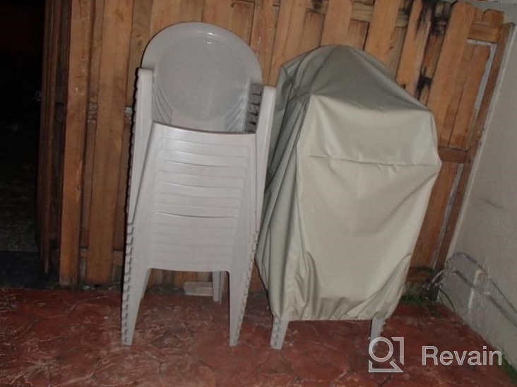 img 1 attached to Protect Your Stacking Chairs From The Elements With The Covermates Outdoor Chair Cover In Water Resistant Polyester - Khaki review by Nick Gathings