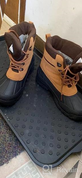 img 1 attached to 🥾 Men's Waterproof Snow Boots Insulated with Warm Lining, Non-Slip, Outdoor Cold Weather Work and Hiking Boots review by Darryl Buck