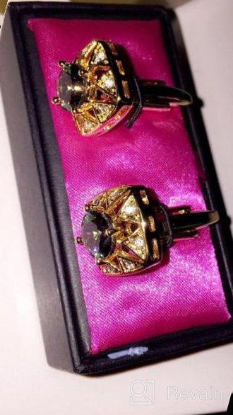 img 1 attached to 🔗 Add an Elegant Touch with Shiny Crystal Plated Cufflinks review by Steven Ross