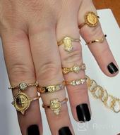 img 1 attached to Boho Chic Rhinestone Stackable Rings Set – Perfect For Trendy Teens And Women review by Tamara Sanders