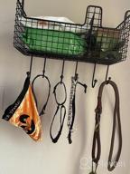 img 1 attached to Farmhouse Style Wall Storage And Organization Solution With Hooks And Basket - Bronze Finish review by Travis Riffey