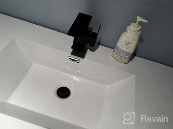 img 1 attached to Upgrade Your Bathroom With KES Matte Black Waterfall Faucet – Single Handle, Stainless Steel Construction, And Sleek Design review by Scott Galloway