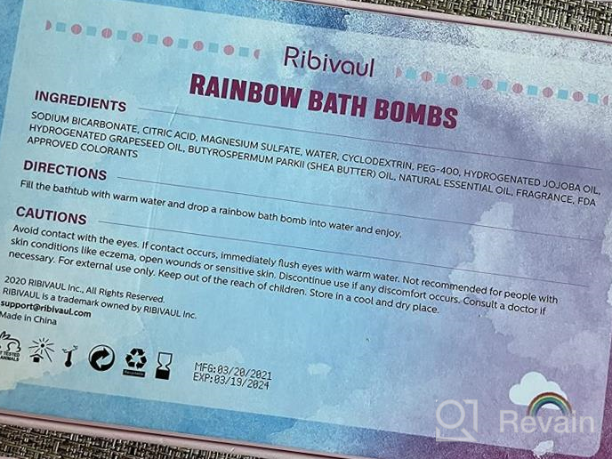 img 1 attached to Rainbow Bath Bombs 2Pcs Gift Set, Ribivaul Handmade Bath Bombs With Natural Ingredients And Dreamy Rainbow, Bath Bomb With Rich Bubble, Great Gift For Birthday, Halloween, Thanksgiving, Christmas review by Maurice Morris