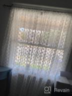 img 1 attached to Off-White Sheer Window Curtains With Pom Pom Embroidery - DriftAway Olivia White Voile Chiffon, Set Of 2 Panels With Rod Pocket, 52"X 84 review by Scott Pentapati