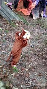 img 5 attached to Комбинезон с капюшоном и животными для малышей - MICHLEY Baby Boys Girls Winter Autumn Flannel Romper Costume