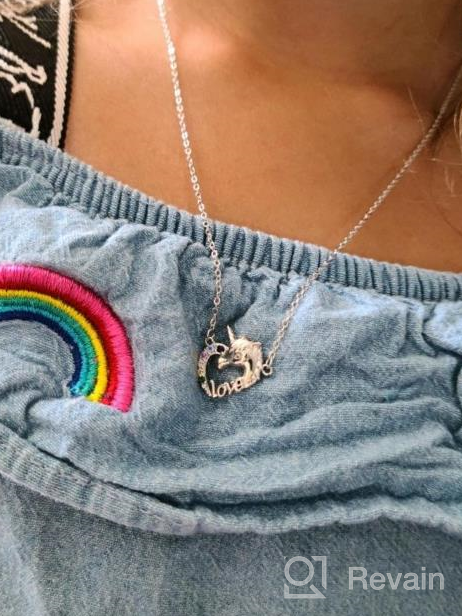 img 1 attached to Sterling Silver Unicorn Pendant Necklaces for Teen Girls - Gift Ideas for Kids & Teenage Girls review by Caroline Jackson