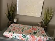 img 1 attached to Baby Girls Boys Crib Bedding Changing Pad Cover Blush Watercolor Table Pads review by Shawn Torres