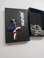 img 1 attached to HZMAN American Flag Patriotic Cross Pendant Necklace: Express Your Faith with Stylish Religious Jewelry review by Danny Porter