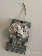 img 1 attached to 6-Hour Timer LED Wall Sconces | Farmhouse Shabby Chic Home Decor Set Of 2 Grey review by Barb Gordon