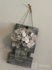 img 6 attached to 6-Hour Timer LED Wall Sconces | Farmhouse Shabby Chic Home Decor Set Of 2 Grey