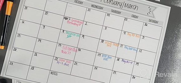 img 1 attached to Stay Organized With PlanOvation'S Magnetic Dry Erase Refrigerator Calendar – Monthly Planner Whiteboard review by Maurice Hurd