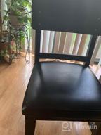 img 1 attached to Protect Your Dining Chairs In Style With Fuloon'S Set Of 4 Waterproof And Oilproof Pu Leather Chair Covers review by Saundra Maybank