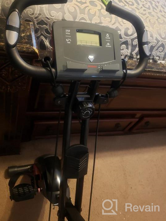 img 1 attached to ADVENOR Folding Magnetic Exercise Bike With Arm Resistance Bands And Backrest For Comfortable Home Fitness review by Justin Bowen