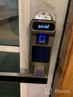 img 1 attached to Satin Nickel HARFO Fingerprint Door Lock With Touchscreen, OLED Display, And Keypad - Keyless Entry And Passcode Door Lock For Home And Office Security review by Christopher Holker