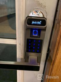 img 8 attached to Satin Nickel HARFO Fingerprint Door Lock With Touchscreen, OLED Display, And Keypad - Keyless Entry And Passcode Door Lock For Home And Office Security