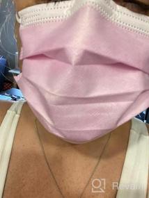 img 4 attached to 50 упаковок фиолетовых одноразовых масок с ушными петлями с 3-слойным фильтром для защиты от дыхания