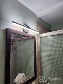 img 6 attached to 14 Вт светодиодный светильник для туалетного столика 15,7 "длинный регулируемый современный настенный кронштейн для ванной комнаты над зеркалом теплый свет 3000K Joossnwell черный