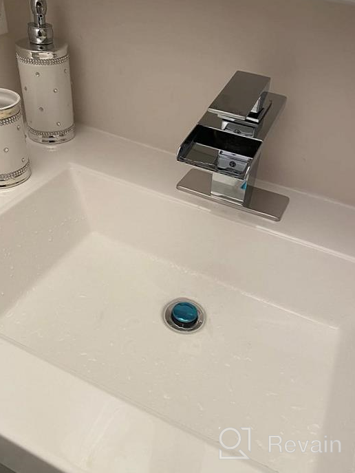 img 1 attached to 💧 ROVATE LED Chrome Bathroom Sink Faucet with Waterfall Glass Spout - Single Hole or 3 Hole, 4 Inch Centerset review by Paul Opoku