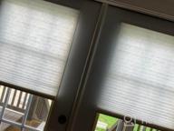 img 1 attached to BlindsAvenue Cellular Honeycomb Cordless Shade, 9/16" Single Cell, Light Filtering, Gray Sheen Size: 18" W X 48" H review by John Frazier