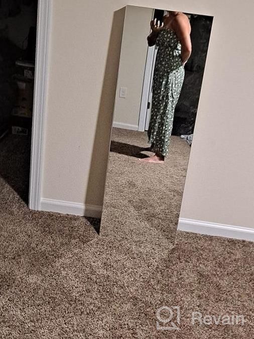 img 1 attached to Floral Off-Shoulder Jumpsuit With Wide Leg Pant - Angashion Women’S Summer Romper review by Clay Elmer