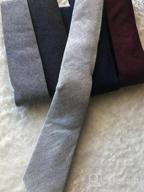 img 1 attached to HOULIFE Solid Cotton Stripe Skinny Ties For Men - Slim Men'S Neckties Perfect For Weddings And Parties review by Mick Ohlrogge
