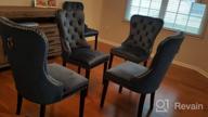 img 1 attached to Set Of 2 Elegant Armless Dining Chairs With Ring Pull And Black Velvet Upholstery - Perfect For Your Home Decor review by Joaquin Bennett
