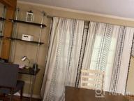 img 1 attached to ARTBECK Boho Cotton Linen Curtains With Tassels: Geometric Semi-Blackout Print Farmhouse Bohemian Window Drapes For Living Room, 1 Panel review by Jeremy Carpenter