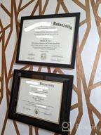 img 1 attached to 11X14 Diploma Frame Certificate Degree Document Frame, 2 Pack 8.5 X 11 With Mat For Wall & Tabletop, Mahogany Double Mat High Definition Glass review by Franklin Richardson