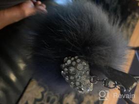img 6 attached to Faux Rabbit Fur Ball Pom Pom Keychain Car Key Ring Handbag Tote Bag Pendant Purse Charm For Cityelf Cute