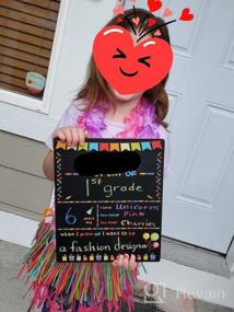 img 5 attached to My 1St Day Of School Chalkboard Sign Photo Prop 10X12 Inch Double Sided Back To School Board For Kids Girls Boys - First & Last Day Wooden Boards Of Preschool Kindergarten