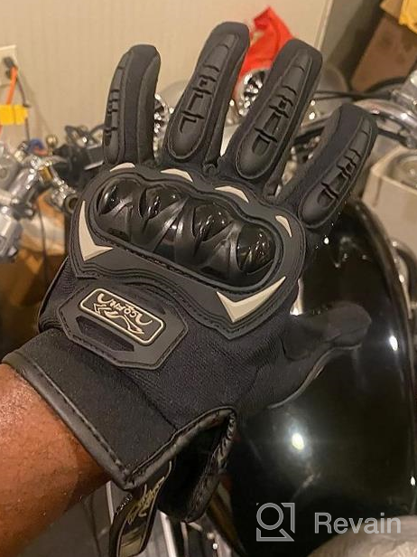 img 1 attached to Red L Motorcycle Gloves: Breathable, Touchscreen & Anti-Slip For Men Women | Hard Knuckles Protection For Motocross, BMX ATV MTB Cycling, Road Racing - COFIT review by Jason Sundstrom