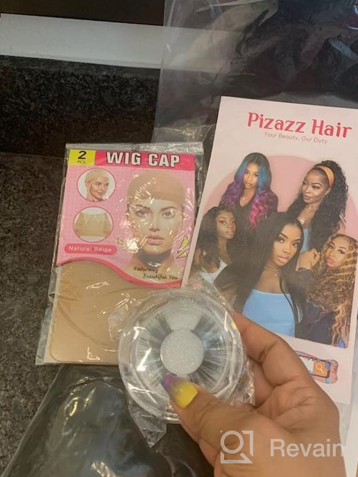 img 1 attached to Pizazz Curly Lace Front Wigs Human Hair With Baby Hair Pre Plucked 180% Density Brazilian Human Hair Wigs For Black Women Natural Hairline (22'', Curly Wig) review by Myron Lovro