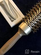img 1 attached to 🔆 AIMIKE Medium Round Brush for Blow Drying, Nano Thermal Ceramic Ionic Round Brush with Boar Bristles for Enhanced Shine, Hair Roller Brush for Easy Styling, Curling, and Voluminous Blowout, Barrel Size 1.7 inch review by Karthikeyan Behm