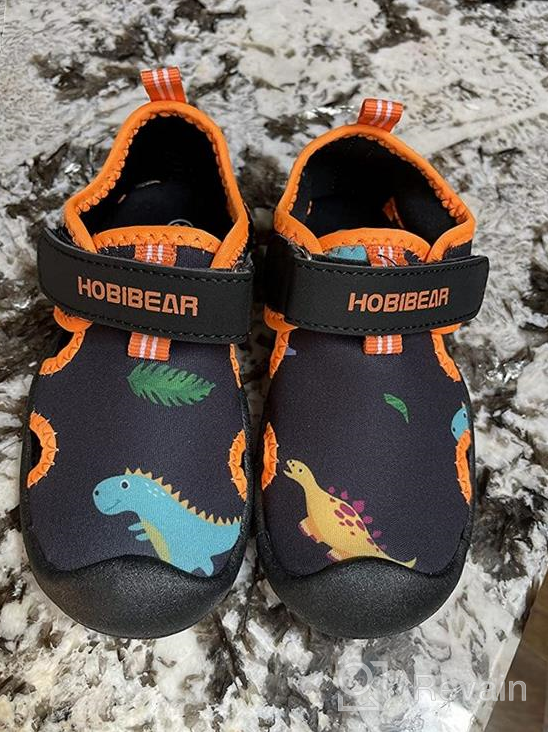 img 1 attached to 🏻 HOBIBEAR Toddler Closed Toe Aquatic Sandals for Boys: Perfect Shoes for Adventure! review by Joshua Pilla