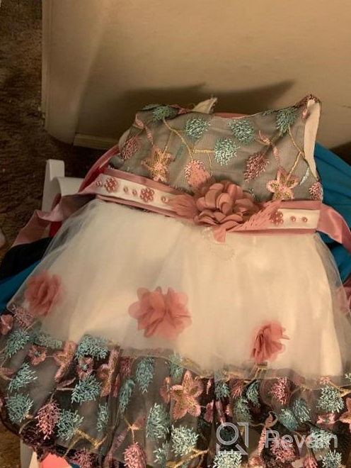 img 1 attached to Stylish 6M-9T Lace Pageant Dress for Toddler Flower Girls: Perfect for Parties, Weddings, and Formal Occasions review by Jeff Ross