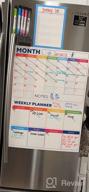 img 1 attached to Get Organized Every Day With Our 3-Piece Magnetic Whiteboard Calendar Set For Fridge - Monthly, Weekly, And Daily Planner With Grocery List, 5 Markers, And Eraser review by Steve Wynn