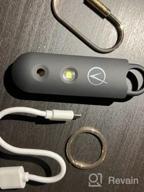 img 1 attached to Rechargeable Personal Safety Alarm Keychain With Low Battery Notice And Strobe Light - Extra Loud Double Speakers - Pearly White (Vantamo) review by Geoff Foster