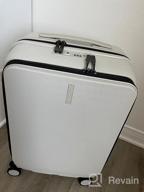 img 1 attached to 20" PC Hard Case Suitcase Spinner Wheels TSA Lock Laptop Pocket Business Travel Rolling Luggage Grayish White review by Dustin Marshall