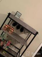 img 1 attached to Rustic Industrial Bar Cart - Haotian FKW56-HG Myra Mobile Kitchen Serving Trolley review by Anil Campbell