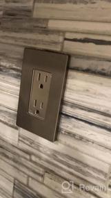 img 5 attached to ENERLITES Elite Series Decorator Receptacle with Screwless Design - Child Safe, Tamper-Resistant Outlet - UL Listed, Residential Grade 15A 125V - Self-Grounding - Silver with Wall Plate