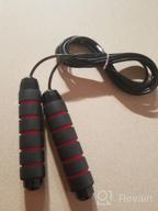 img 1 attached to Tangle-Free Jump Rope For All Ages: Ideal For Aerobic Exercise And Fitness Training - Adjustable With Memory Foam Handles review by Marquel Henry