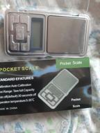 img 2 attached to Scales jewelry, kitchen, pocket electronic with backlight Pocket Scale 0.01g - 200g review by Edyta Tulwin ᠌