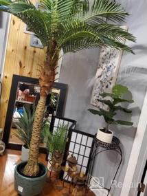 img 2 attached to 5-футовое искусственное дерево Phoenix Palm с детским пластиковым горшком - технология Real Touch и уникальный дизайн!