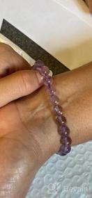 img 5 attached to Bivei Natural Gem Semi Precious Reiki Healing Crystals Handmade 8Mm Round Beads Stretch Bracelet